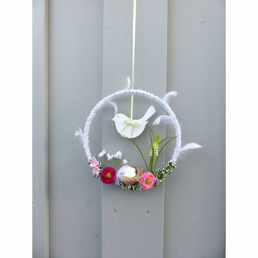 Türkranz mit Vogel-Nest, Geschenk im Frühling Bild 7