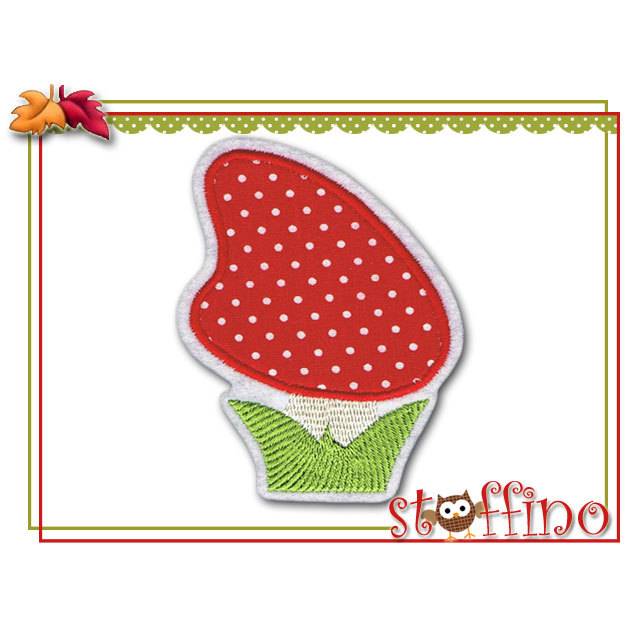 Applikation Aufnäher herziger Pilz Glückspilz Bild 1