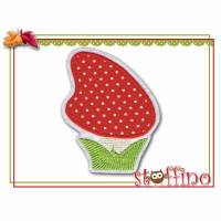 Applikation Aufnäher herziger Pilz Glückspilz