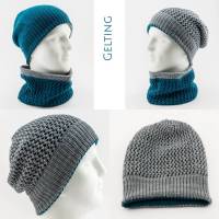 Strickanleitung Wendemütze und Wendeloop Gelting, Sparset