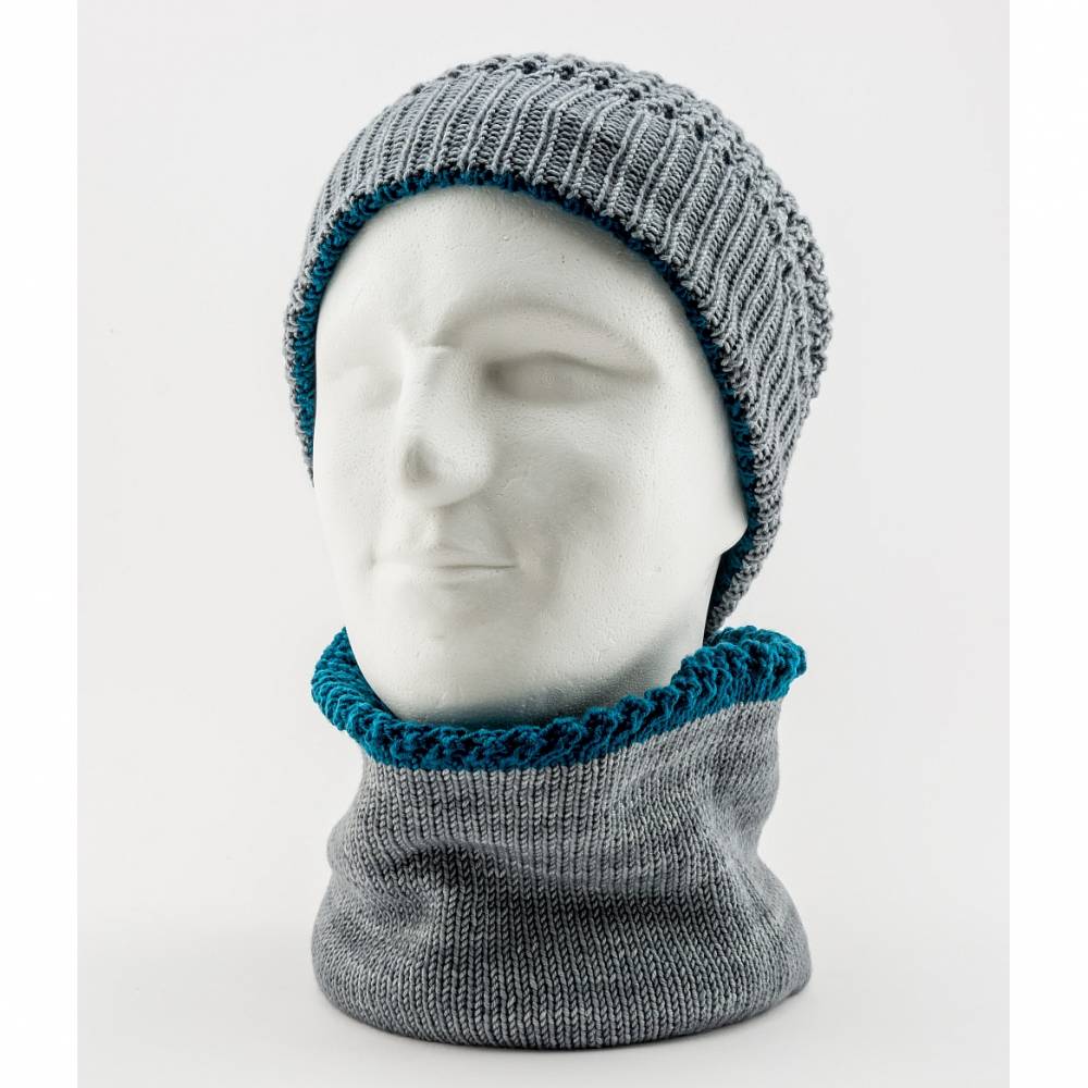 Strickanleitung Wendemütze und Wendeloop Gelting, Sparset Bild 3