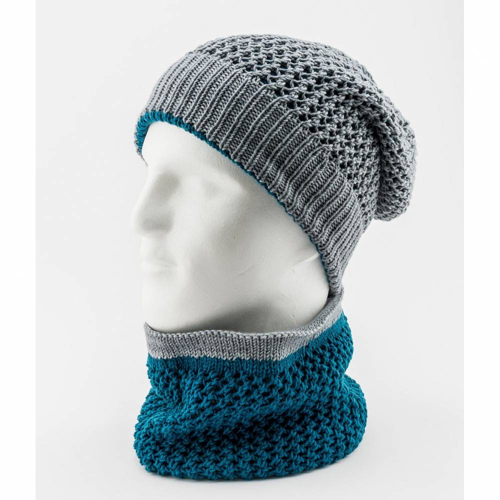 Strickanleitung Wendemütze und Wendeloop Gelting, Sparset Bild 8