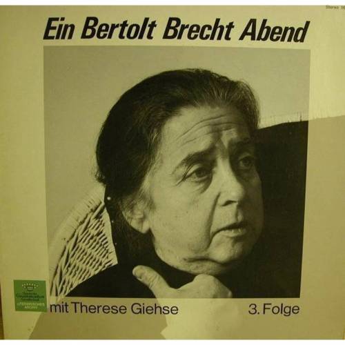 Vinyl-LP: Ein Bertold Brecht Abend mit Therese Giehse, 3. Folge – Deutsche Grammophon, Literarisches Archiv