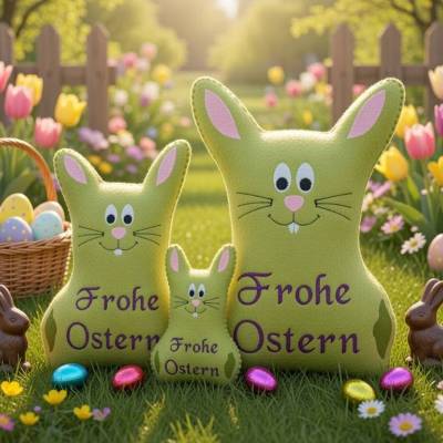 Stickdatei OsternHase  Osterhase In the Hoop 132 in 3 GrößenMaschinenstickerei