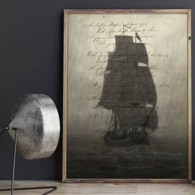 Segelschiff - FineArtPrint I Kunstdruck Poesie Gedicht
