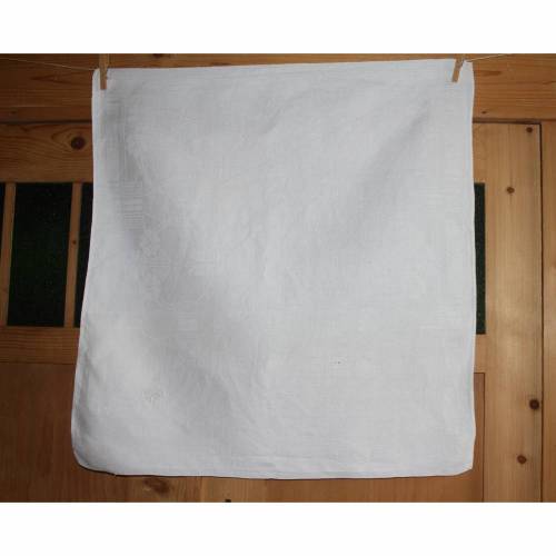 3 Vintage Servietten mit Monogramm MR