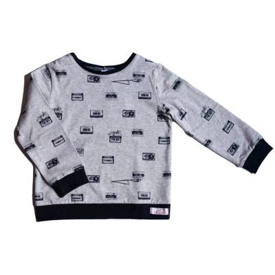 T-SHIRT Longsleeve aus BIO Baumwolle  Retro "Kassetten"