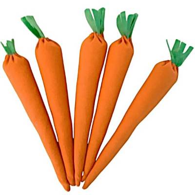 Deko Karotten aus Stoff, 5 Stoff Karotten, Osterdeko, Frühlingsdeko 