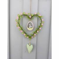 Türkranz Ostern mit Osterhase und Herz, Fensterdeko, Geschenk im Frühling