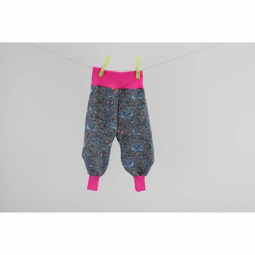 Pumphose Paisleymuster Mitwachshose aus Sweat Gr. 86/92