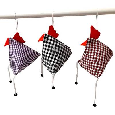 3-er Set "Verrückte Hühner", genähte Osterhühner zum Aufhängen 