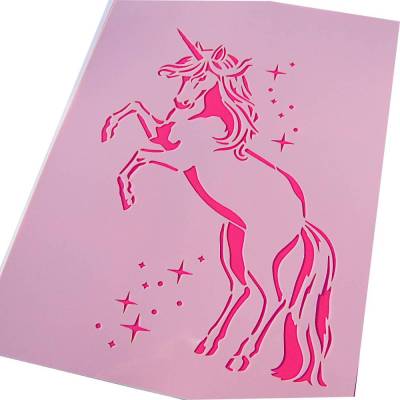 Einhorn Schablone A4