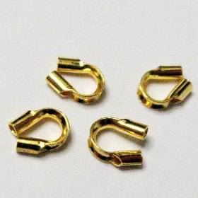4 Stück Drahtschutz, Wireguardian Silber 925 vergoldet 