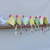 Hühner, Osterdeko, 7 St. Stoffhühner