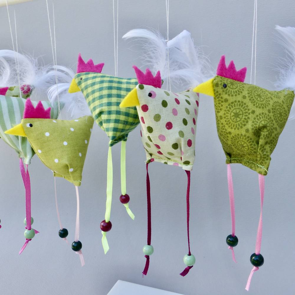 Hühner, Osterdeko, 7 St. Stoffhühner Bild 5