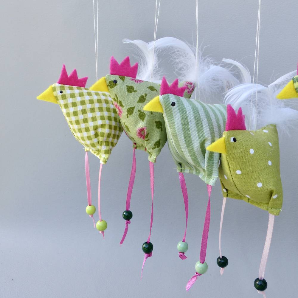 Hühner, Osterdeko, 7 St. Stoffhühner Bild 6