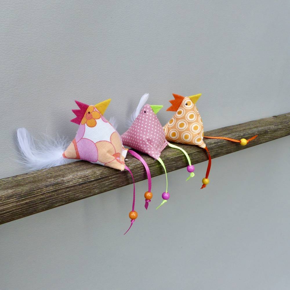 Hühner, Osterdeko, 3 St. Stoffhühner Bild 2