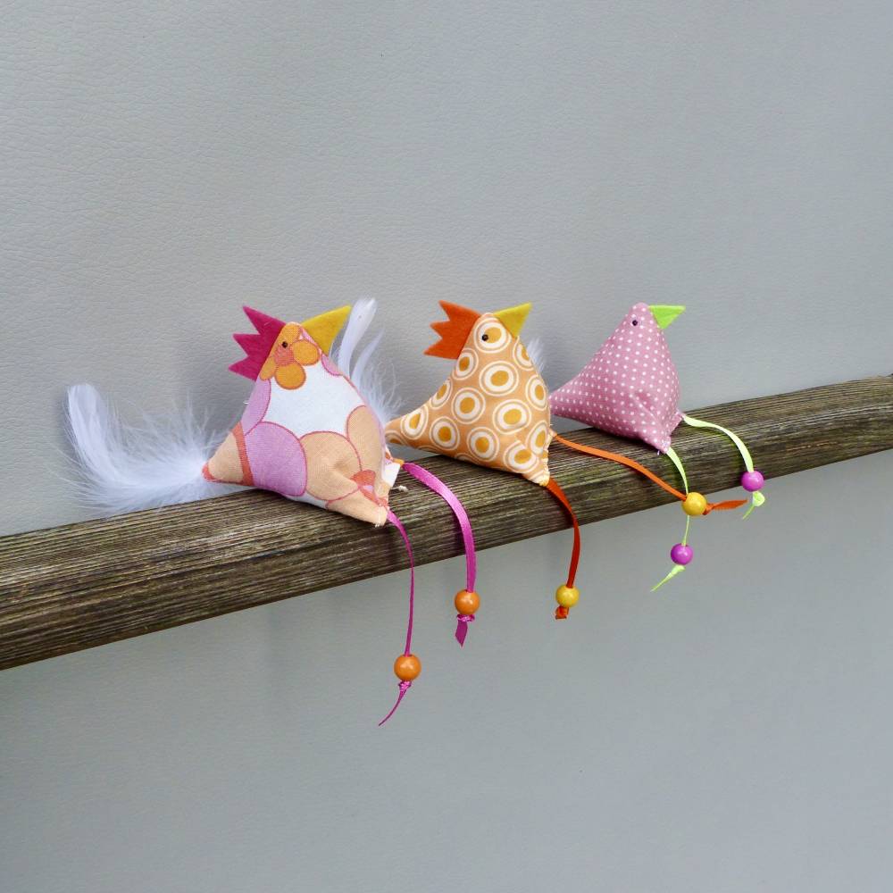 Hühner, Osterdeko, 3 St. Stoffhühner Bild 3