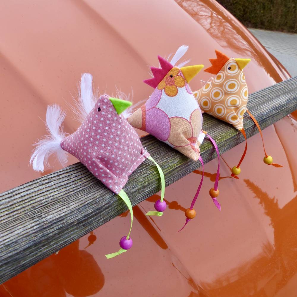 Hühner, Osterdeko, 3 St. Stoffhühner Bild 7