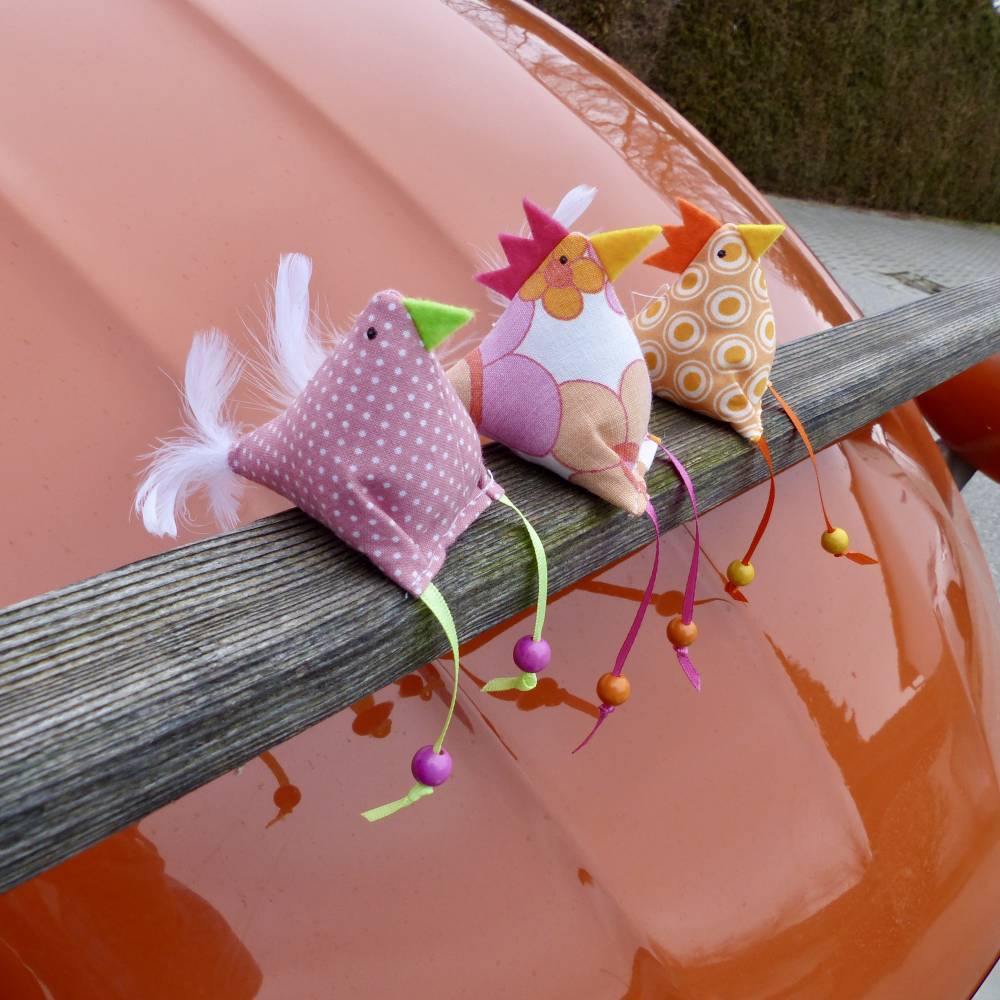 Hühner, Osterdeko, 3 St. Stoffhühner Bild 9