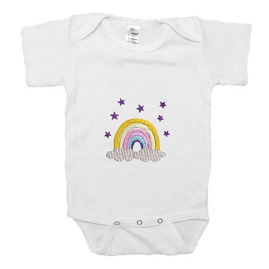 Stickdatei Regenbogen auf der Wolke Vollstick SET verschiedene Größen Bild 5