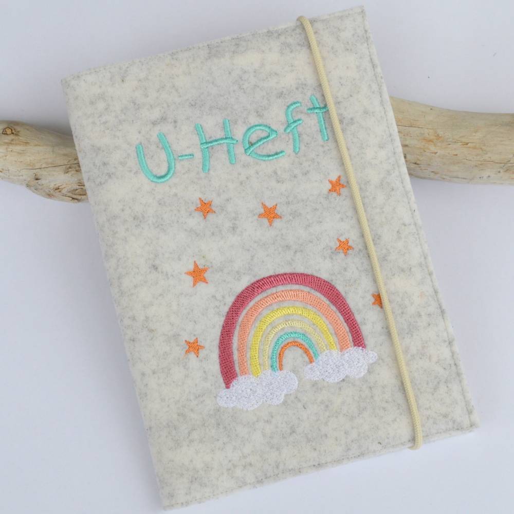 Stickdatei Regenbogen auf der Wolke Vollstick SET verschiedene Größen Bild 7