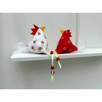 Hühner, Osterdeko, 2 St. Stoffhühner