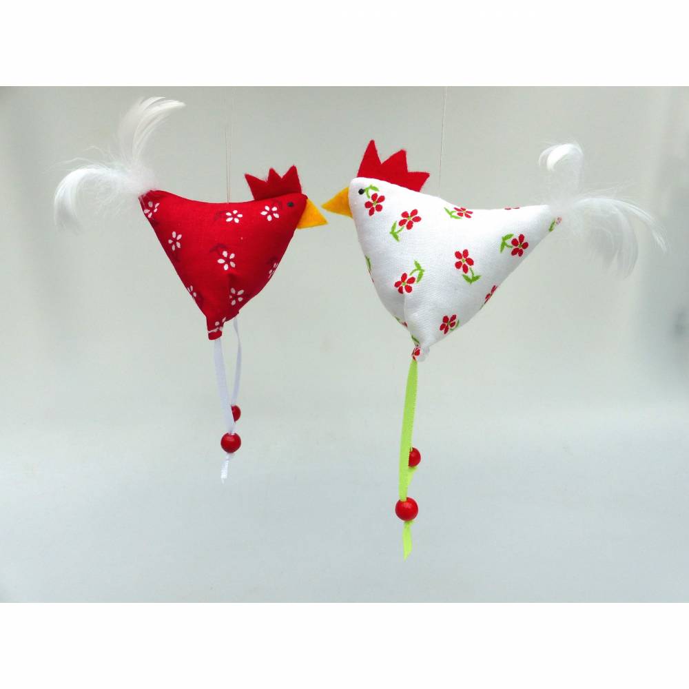 Hühner, Osterdeko, 2 St. Stoffhühner Bild 2