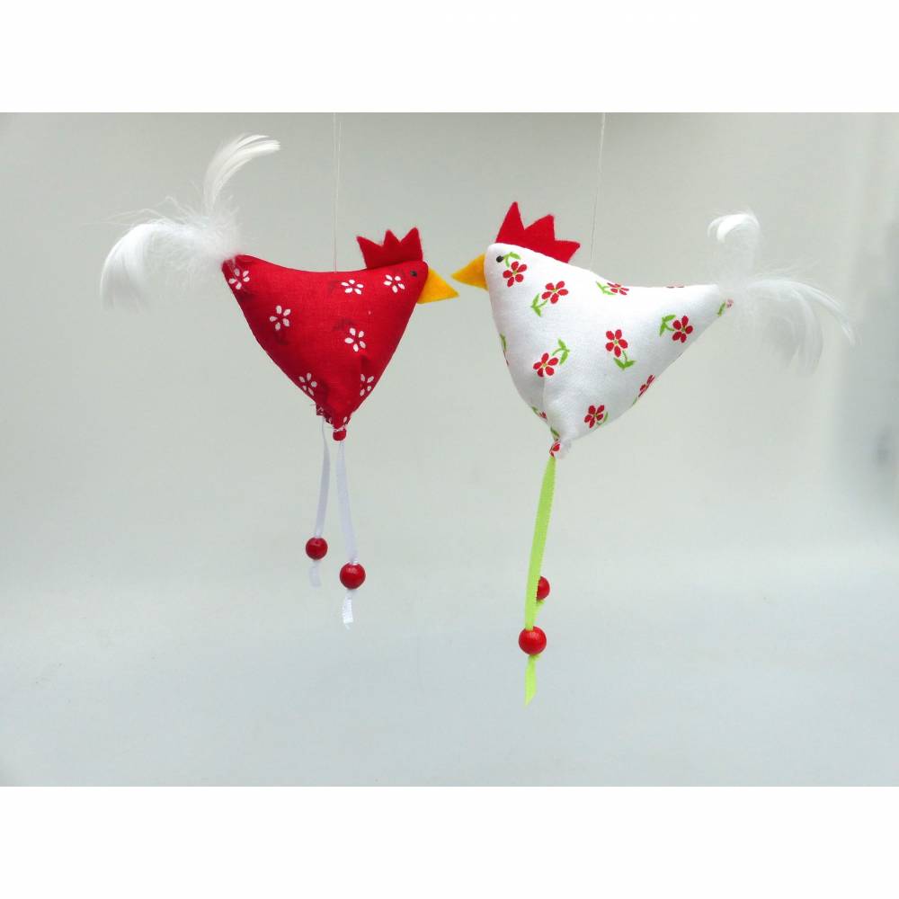 Hühner, Osterdeko, 2 St. Stoffhühner Bild 3