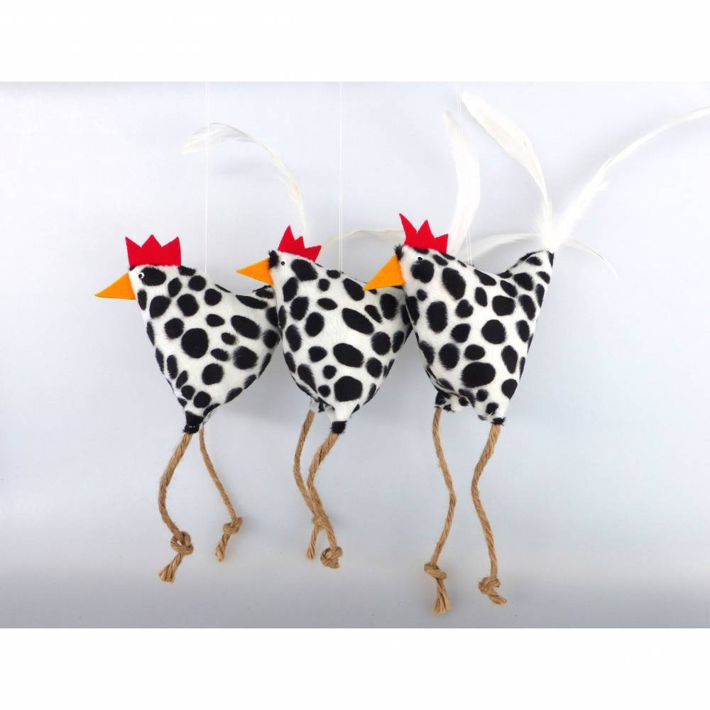 Huhn, Osterdeko, Deko Kuh-Dalmatiner-Henne Bild 1