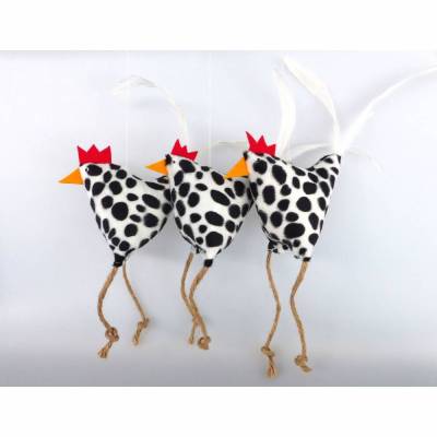 Huhn, Osterdeko, Deko Kuh-Dalmatiner-Henne