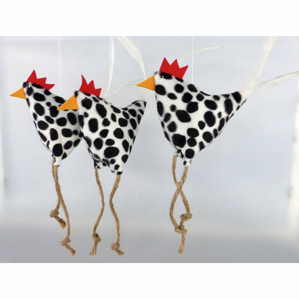 Huhn, Osterdeko, Deko Kuh-Dalmatiner-Henne Bild 4
