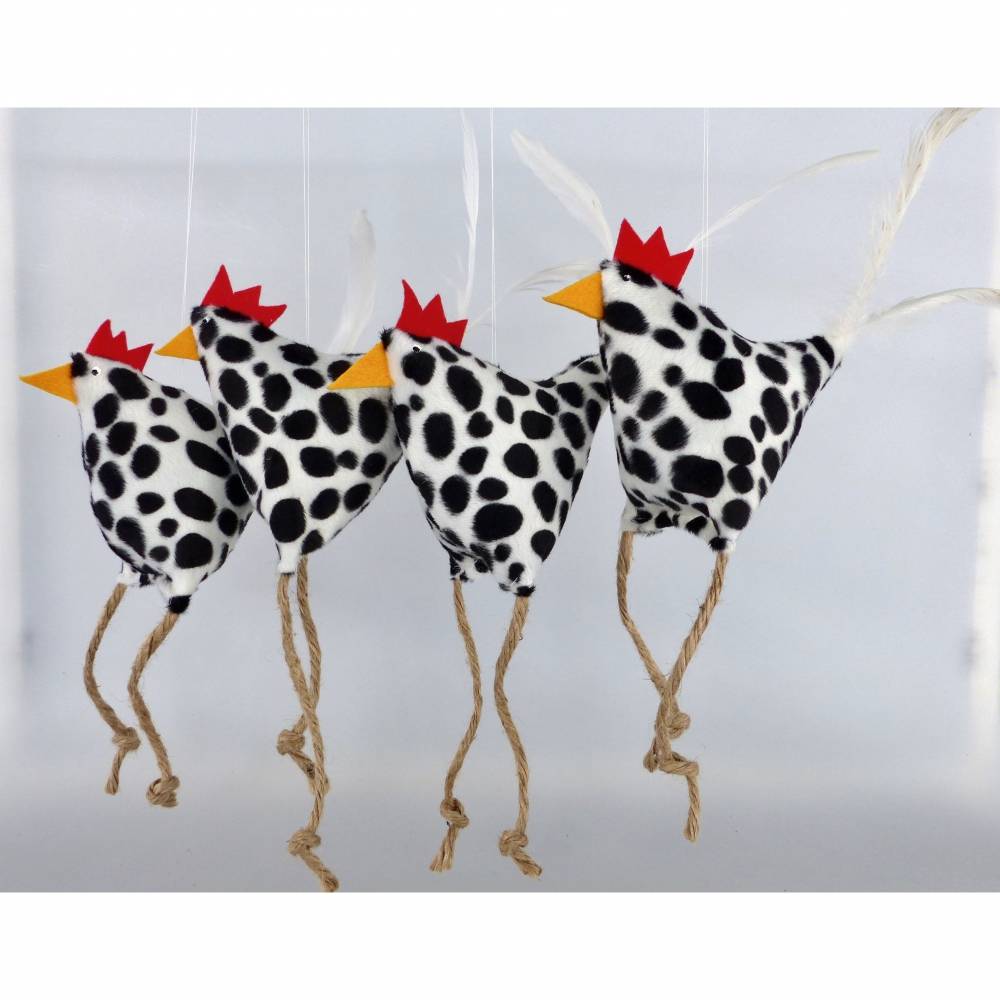 Huhn, Osterdeko, Deko Kuh-Dalmatiner-Henne Bild 5