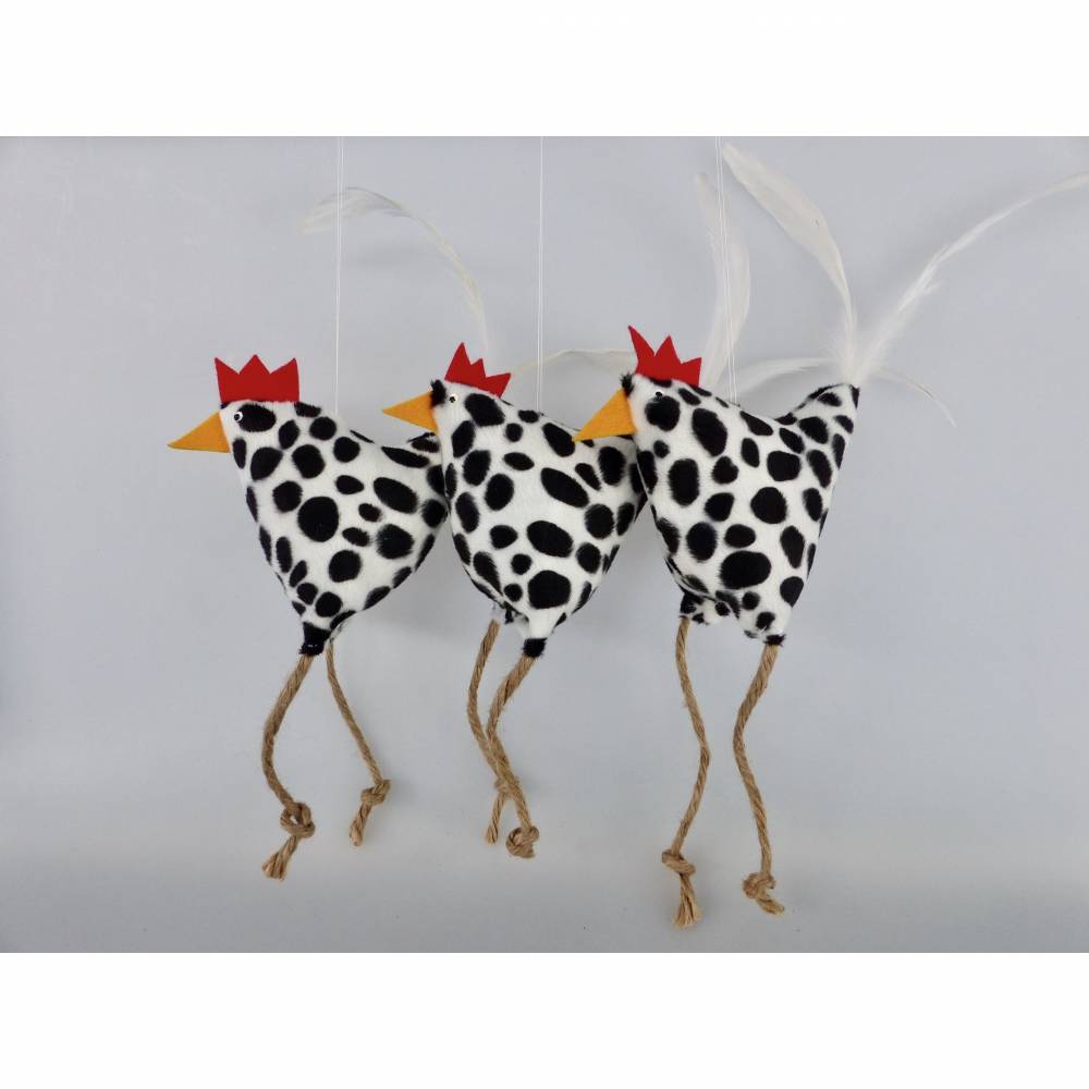 Huhn, Osterdeko, Deko Kuh-Dalmatiner-Henne Bild 6