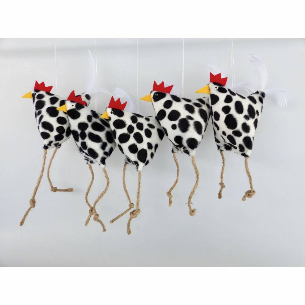Huhn, Osterdeko, Deko Kuh-Dalmatiner-Henne Bild 8