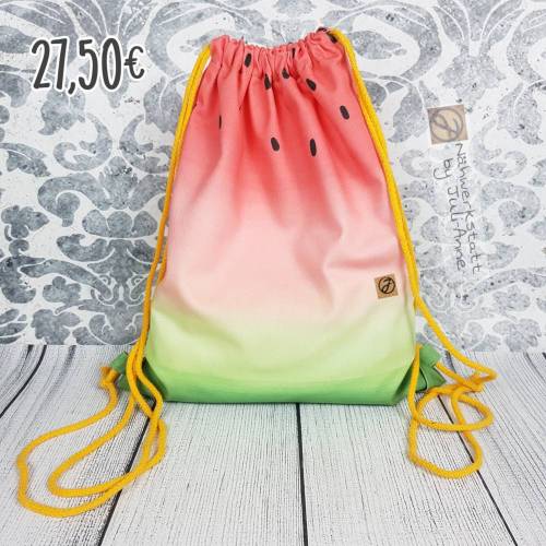 Turnbeutel / Kita- Beutel / Wechselsachen Melone *individualisierbar