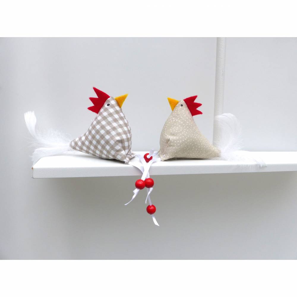 Hühner, Osterdeko, 2 St. Stoffhühner Bild 2