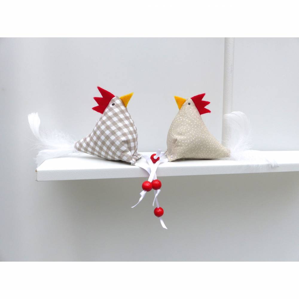 Hühner, Osterdeko, 2 St. Stoffhühner Bild 4