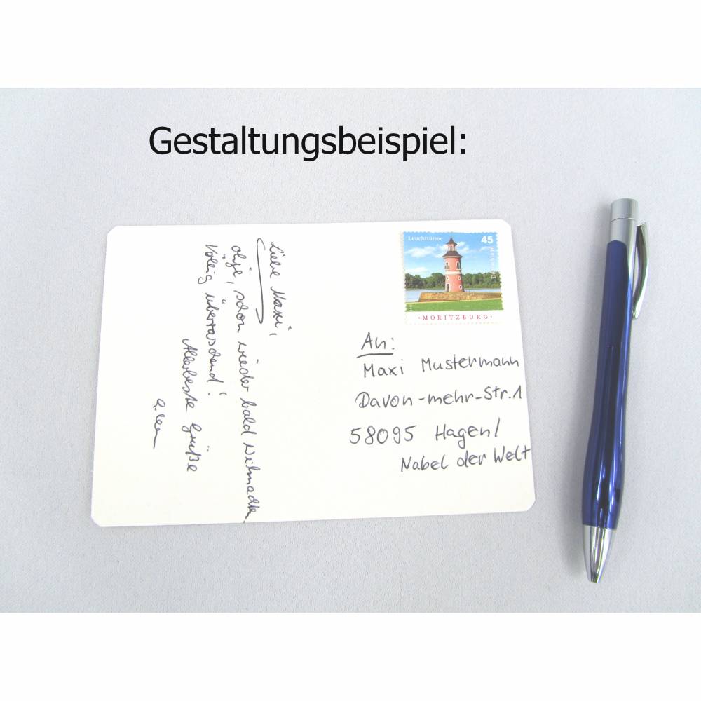 Osterkarte, Ostern Hase, schwarze Prägung, handgefertigt, Postkarte Bild 3