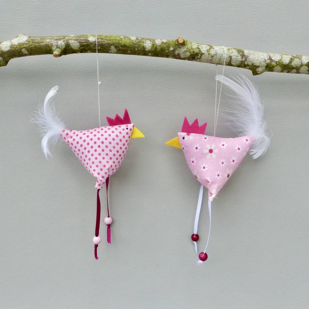 Hühner, Osterdeko, 2 St. Stoffhühner Bild 2