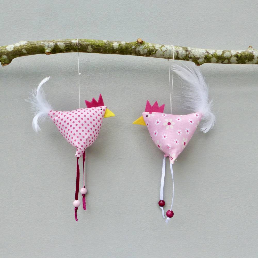 Hühner, Osterdeko, 2 St. Stoffhühner Bild 6