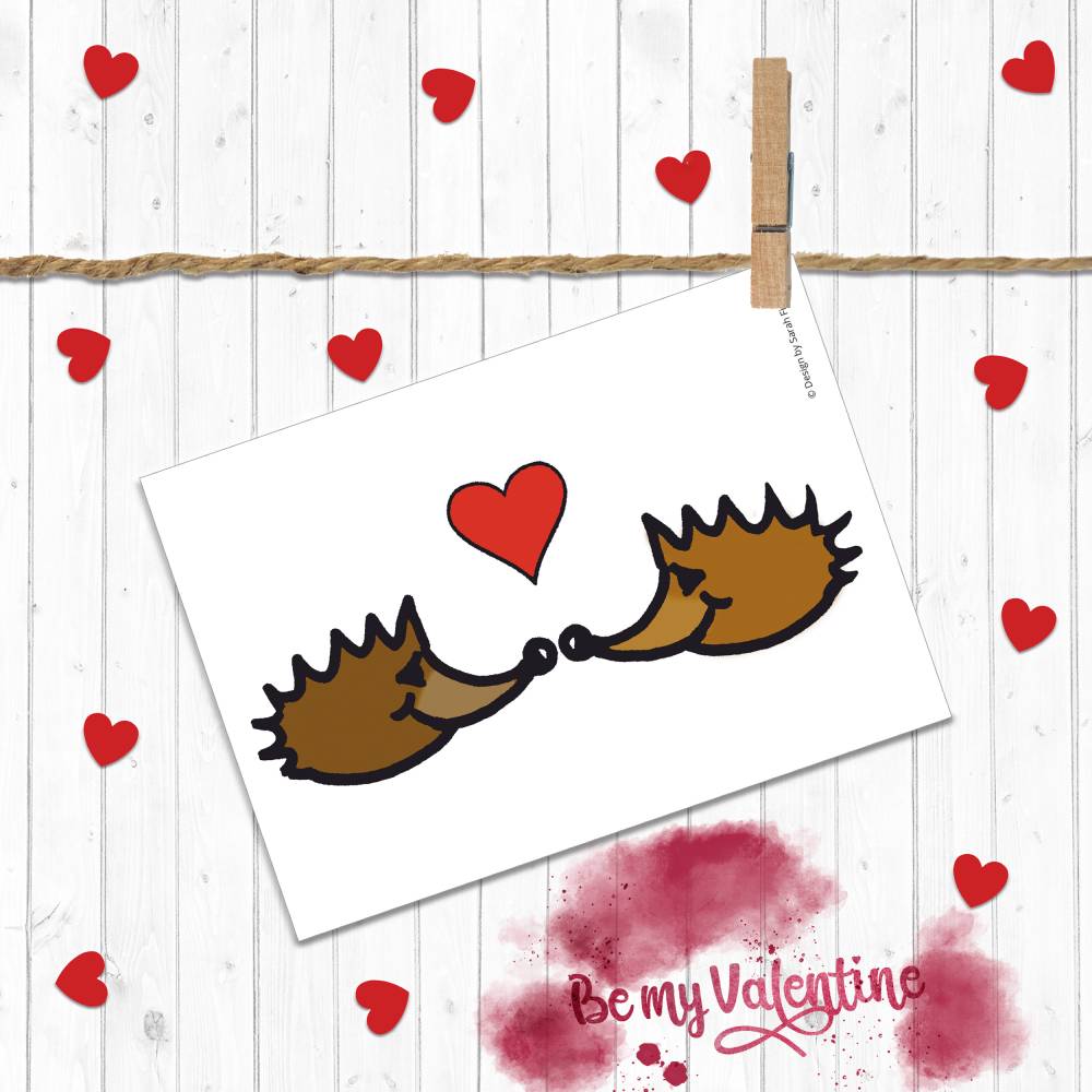 Igel in Love Button Bild 6