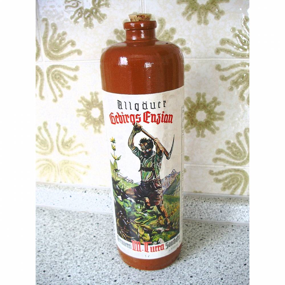 Vintage Alte Steingut-Flasche - 1 Liter