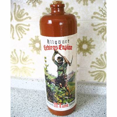 Vintage Alte Steingut-Flasche - 1 Liter - aus den 70er Jahren