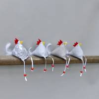 Hühner, Osterdeko, 4 St. Stoffhühner