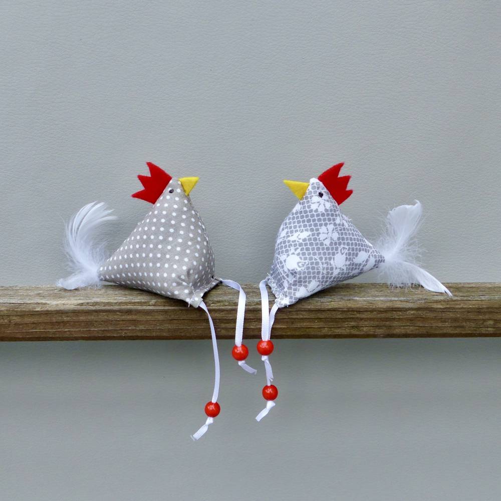 Hühner, Osterdeko, 2 St. Stoffhühner Bild 2