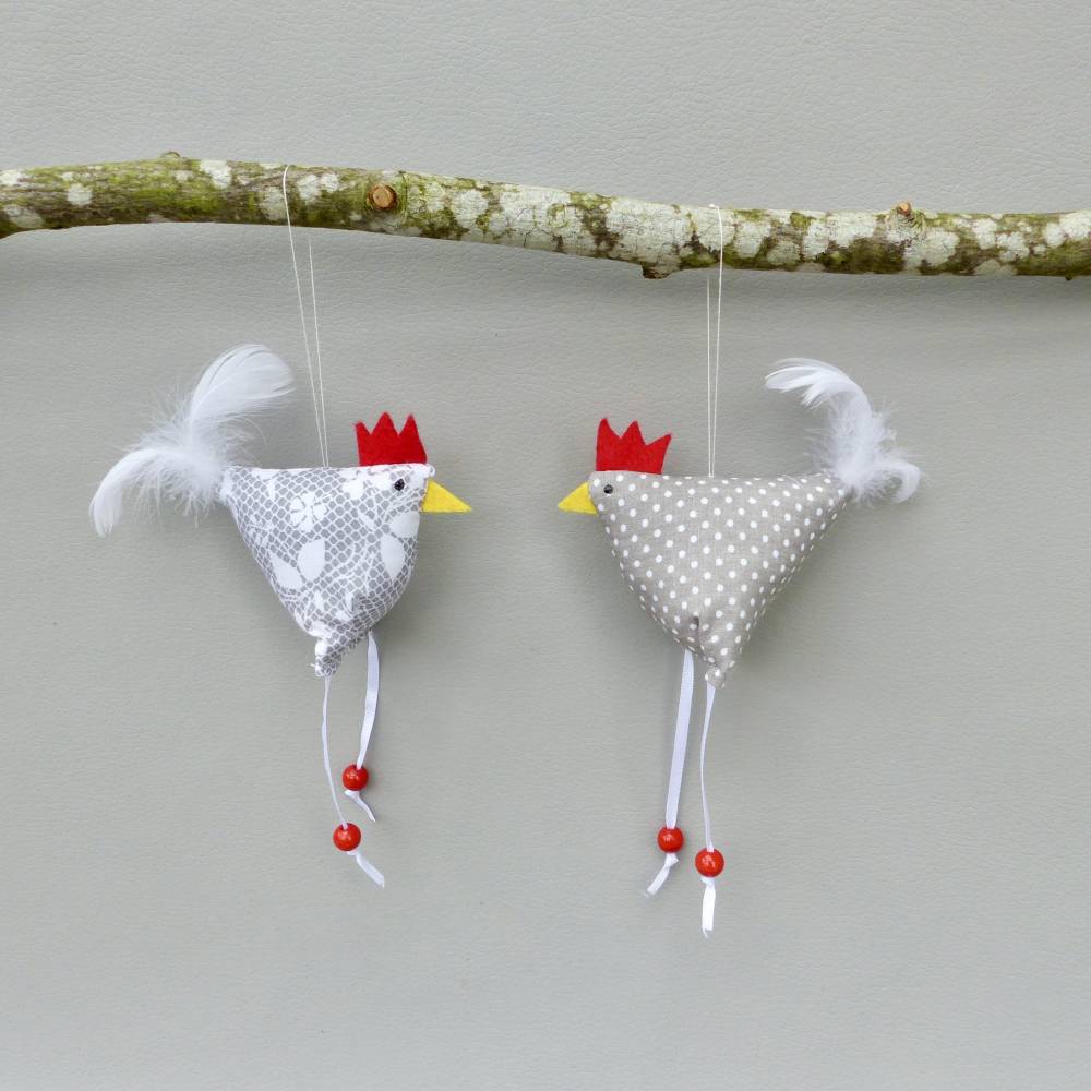 Hühner, Osterdeko, 2 St. Stoffhühner Bild 7