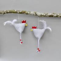 Hühner, Osterdeko, 2 St. Stoffhühner