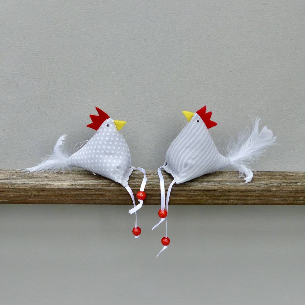 Hühner, Osterdeko, 2 St. Stoffhühner Bild 2