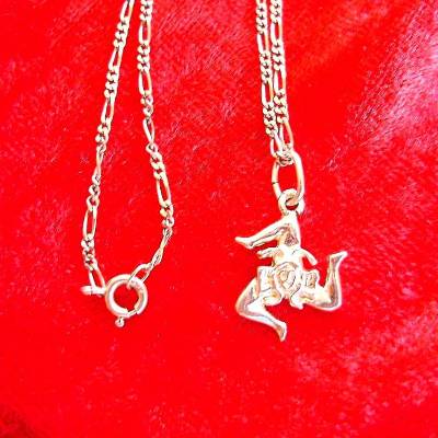 Vintage Halskette Harlekin aus 925 Silber aus den 80er Jahren